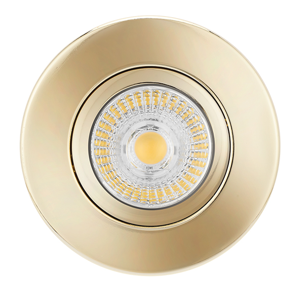 Fire Rated MV/LV Brass Centre Tilt Downlight